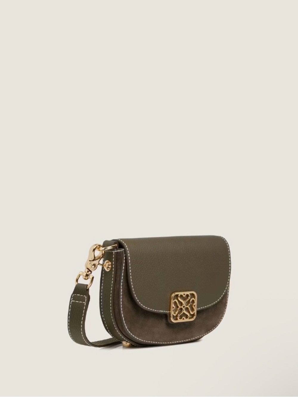 STRATHBERRY Mini Bay Bag in Khaki Suede (NWT Sold out style).